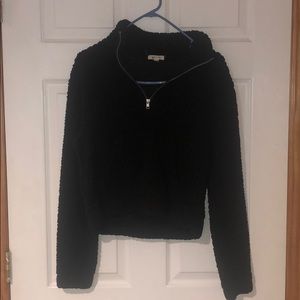 Zip Up Cropped Sherpa